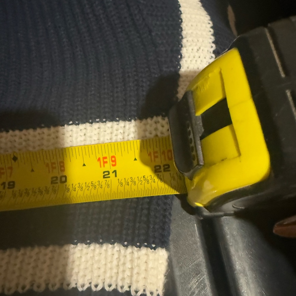 ❌Sold❌ LOFT Navy & Cream Striped Cardigan - Picture 5 of 6